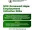 Apply Now: NDE Renewed Hope Employment Initiative 2024