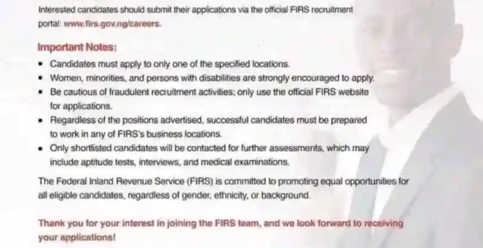 FIRS Recruitment